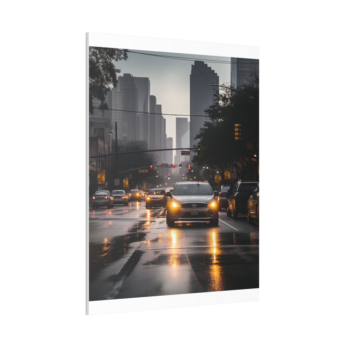 Urban Charisma: High-Resolution Vertical Canvas with Light Gray and Amber Grading