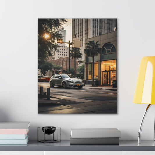 Urban Charisma: High-Resolution Vertical Canvas with Light Gray and Amber Grading