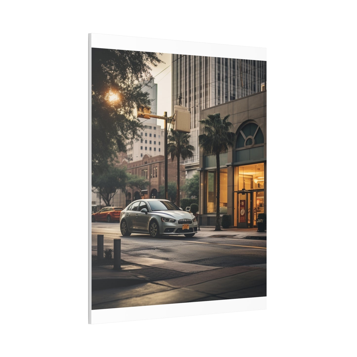 Urban Charisma: High-Resolution Vertical Canvas with Light Gray and Amber Grading